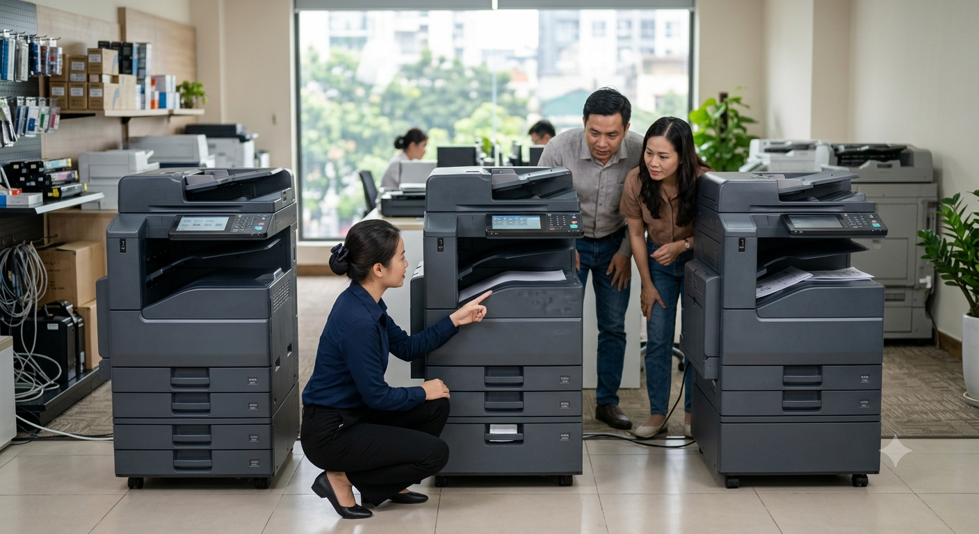 Đánh giá cân bằng giữa mua mới, máy renew và hình thức cho thuê